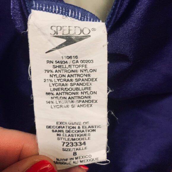Speedo Women's One Piece Swimsuit Size 8 - Picture 4 of 5
